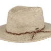 Fashion Brixton Messer Western Fedora Sand Straw Hat -