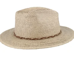 Fashion Brixton Messer Western Fedora Sand Straw Hat -