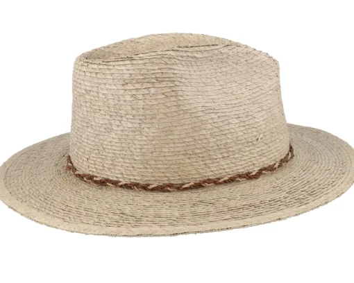 Fashion Brixton Messer Western Fedora Sand Straw Hat -
