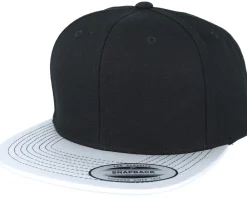 Outlet Yupoong Metallic Visor Black/Silver Snapback -