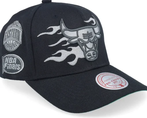 Hot Mitchell & Ness Miami Heat Beautiful Chaos Pro Cap Hwc Adjustable - Black