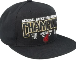 Snapback-Mitchell & Ness Miami Heat Champs Black Snapback -