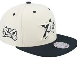 Snapback-Mitchell & Ness Miami Heat Evergreen Cream Black Hwc Off White/Black Snapback - Beige