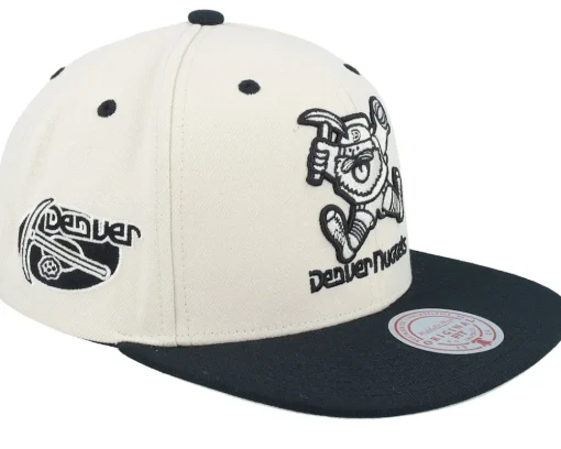 Snapback-Mitchell & Ness Miami Heat Evergreen Cream Black Hwc Off White/Black Snapback - Beige