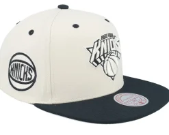 Snapback-Mitchell & Ness Miami Heat Evergreen Cream Black Hwc Off White/Black Snapback - Beige