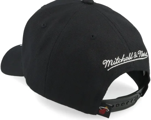 New Mitchell & Ness Miami Heat Neon Logo Pro Adjustable - Black