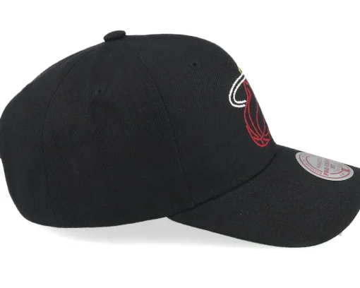New Mitchell & Ness Miami Heat Neon Logo Pro Adjustable - Black