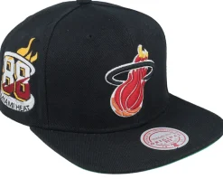 Snapback-Mitchell & Ness Miami Heat Side Jam Snapback - Black