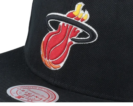 Snapback-Mitchell & Ness Miami Heat Side Jam Snapback - Black