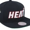 Snapback-Mitchell & Ness Miami Heat Triple Play Snapback - Black