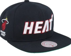 Snapback-Mitchell & Ness Miami Heat Triple Play Snapback - Black