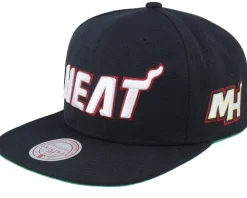Snapback-Mitchell & Ness Miami Heat Triple Play Snapback - Black