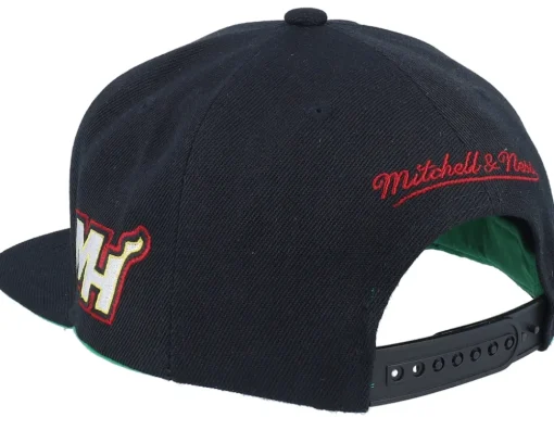 Snapback-Mitchell & Ness Miami Heat Triple Play Snapback - Black