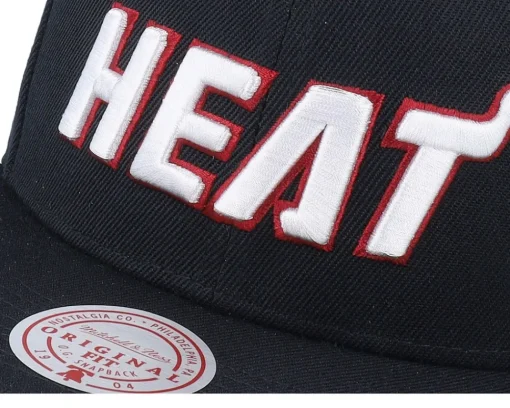 Snapback-Mitchell & Ness Miami Heat Triple Play Snapback - Black
