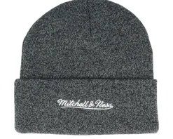 Online Mitchell & Ness Miami Heat XL Logo Patch Knit Heather Cuff - Black