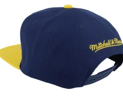 Snapback-Mitchell & Ness Michigan Wolverines Team 2 Tone 2.0 Navy/Yellow Snapback -
