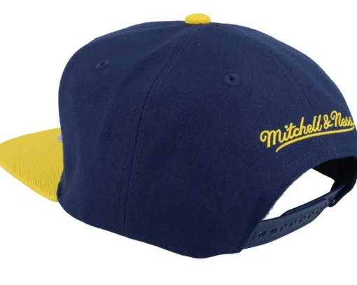 Snapback-Mitchell & Ness Michigan Wolverines Team 2 Tone 2.0 Navy/Yellow Snapback -