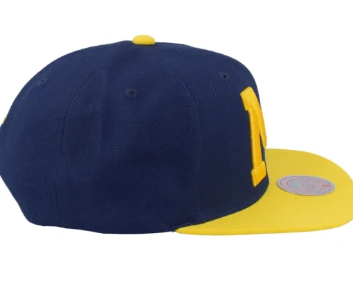 Snapback-Mitchell & Ness Michigan Wolverines Team 2 Tone 2.0 Navy/Yellow Snapback -