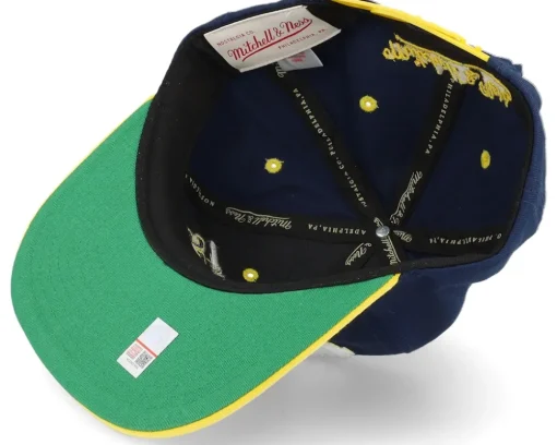 Snapback-Mitchell & Ness Michigan Wolverines Varsity Letter /Yellow Snapback - Blue
