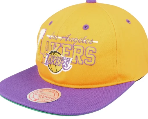 Snapback-Mitchell & Ness Michigan Wolverines Varsity Letter /Yellow Snapback - Blue