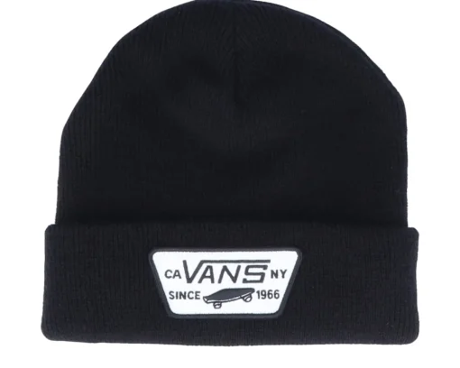 Cuff Beanies-Vans Milford Black Cuff -