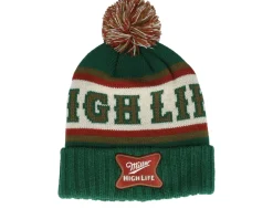 New American Needle Miller Pillow Line Knit Dark Green/Multicolor Pom -