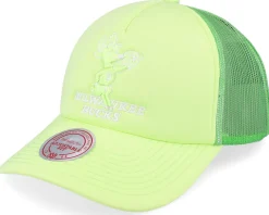 Trucker-Mitchell & Ness Milwaukee Bucks Nba Pastel Green Trucker -