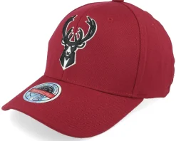 Adjustable-Mitchell & Ness Milwaukee Bucks Classic Burgundy Adjustable - Red