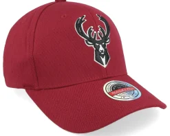 Adjustable-Mitchell & Ness Milwaukee Bucks Classic Burgundy Adjustable - Red