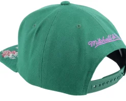 Snapback-Mitchell & Ness Milwaukee Bucks Front Face Green Snapback -