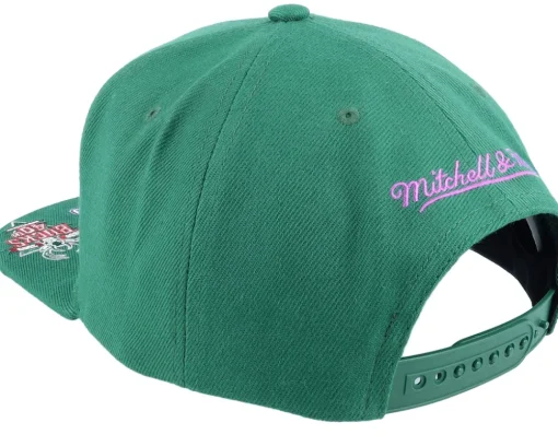 Snapback-Mitchell & Ness Milwaukee Bucks Front Face Green Snapback -