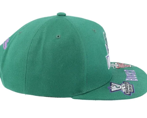 Snapback-Mitchell & Ness Milwaukee Bucks Front Face Green Snapback -