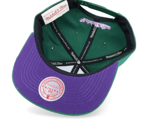 Snapback-Mitchell & Ness Milwaukee Bucks Front Face Green Snapback -