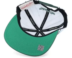 Snapback-Mitchell & Ness Milwaukee Bucks Retro Pinstripe /Green Snapback - White