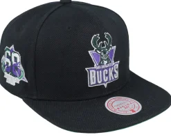 Snapback-Mitchell & Ness Milwaukee Bucks Side Jam Snapback - Black