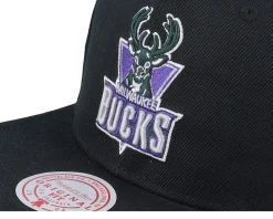 Snapback-Mitchell & Ness Milwaukee Bucks Side Jam Snapback - Black