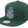 Snapback-Mitchell & Ness Milwaukee Bucks Team Ground 2.0 Snapback - Green