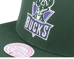 Snapback-Mitchell & Ness Milwaukee Bucks Team Ground 2.0 Snapback - Green