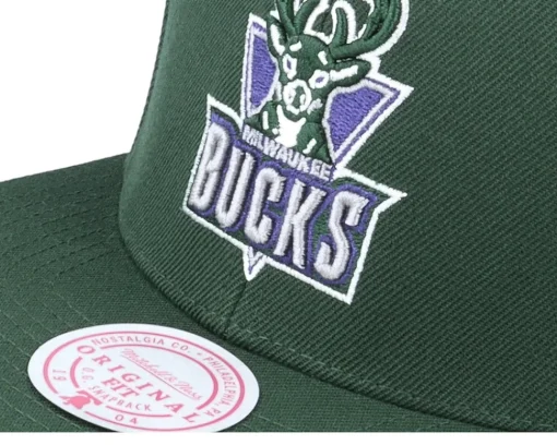 Snapback-Mitchell & Ness Milwaukee Bucks Team Ground 2.0 Snapback - Green