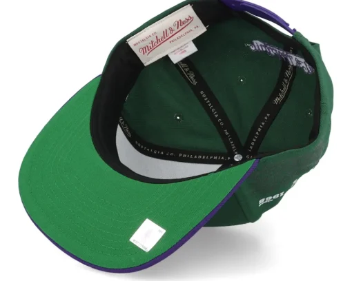 Snapback-Mitchell & Ness Milwaukee Bucks Team Origins /Purple Snapback - Green