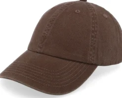Dad Cap-Upfront Mini Organic Soft Low Baseball Cap Dark Brown Dad Cap -