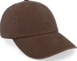 Dad Cap-Upfront Mini Organic Soft Low Baseball Cap Dark Brown Dad Cap -
