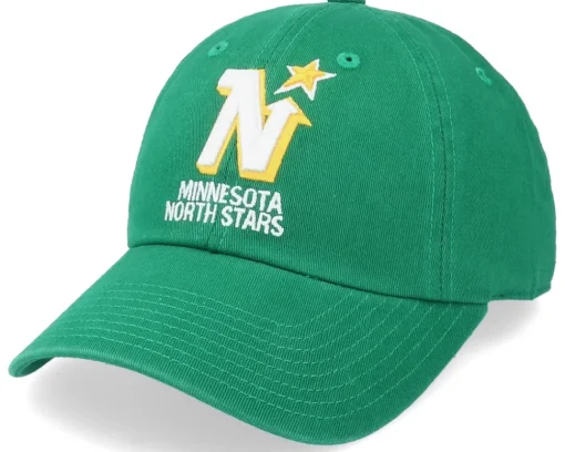 Dad Cap-American Needle Minnesota North Stars Blue Line Kelly Green -
