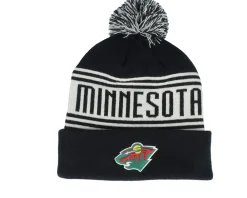 Pom Beanies-Fanatics Minnesota Wild /Natural Pom - Black