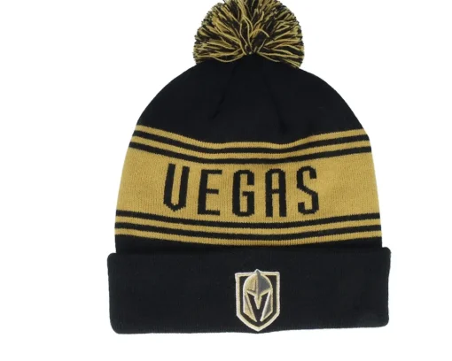 Pom Beanies-Fanatics Minnesota Wild /Natural Pom - Black