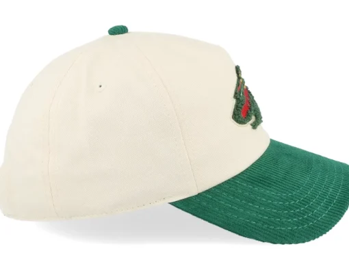 Outlet American Needle Minnesota Wild Wild Burnett Cream/Dark Green A-frame Adjustable - White