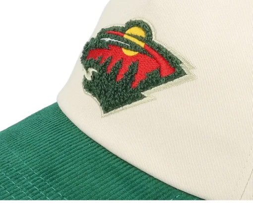 Outlet American Needle Minnesota Wild Wild Burnett Cream/Dark Green A-frame Adjustable - White