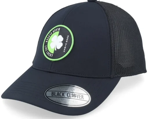 Trucker-Black Clover Mirror 2 Black/Black Mesh W Patch Trucker -