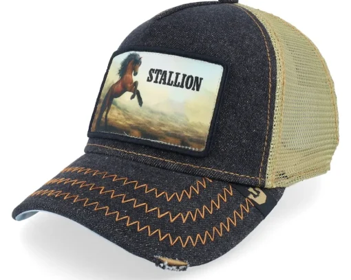 Trucker-Goorin Bros. Model Rodeo Dark Denim A-Frame Trucker -