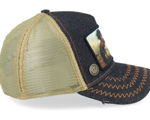 Trucker-Goorin Bros. Model Rodeo Dark Denim A-Frame Trucker -